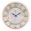 Часы 4141-002 Часы настенные круг d=41 см корпус белый с золотом "Текстура" Рубин